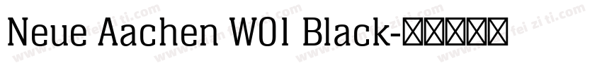 Neue Aachen W01 Black字体转换